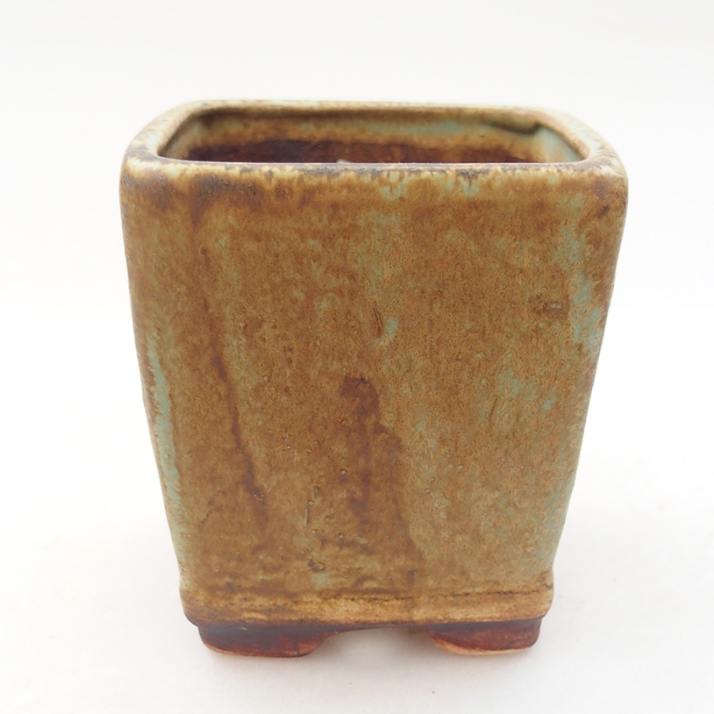 Ceramiczna miska bonsai 6,5 x 6,5 x 7 cm, kolor zielony