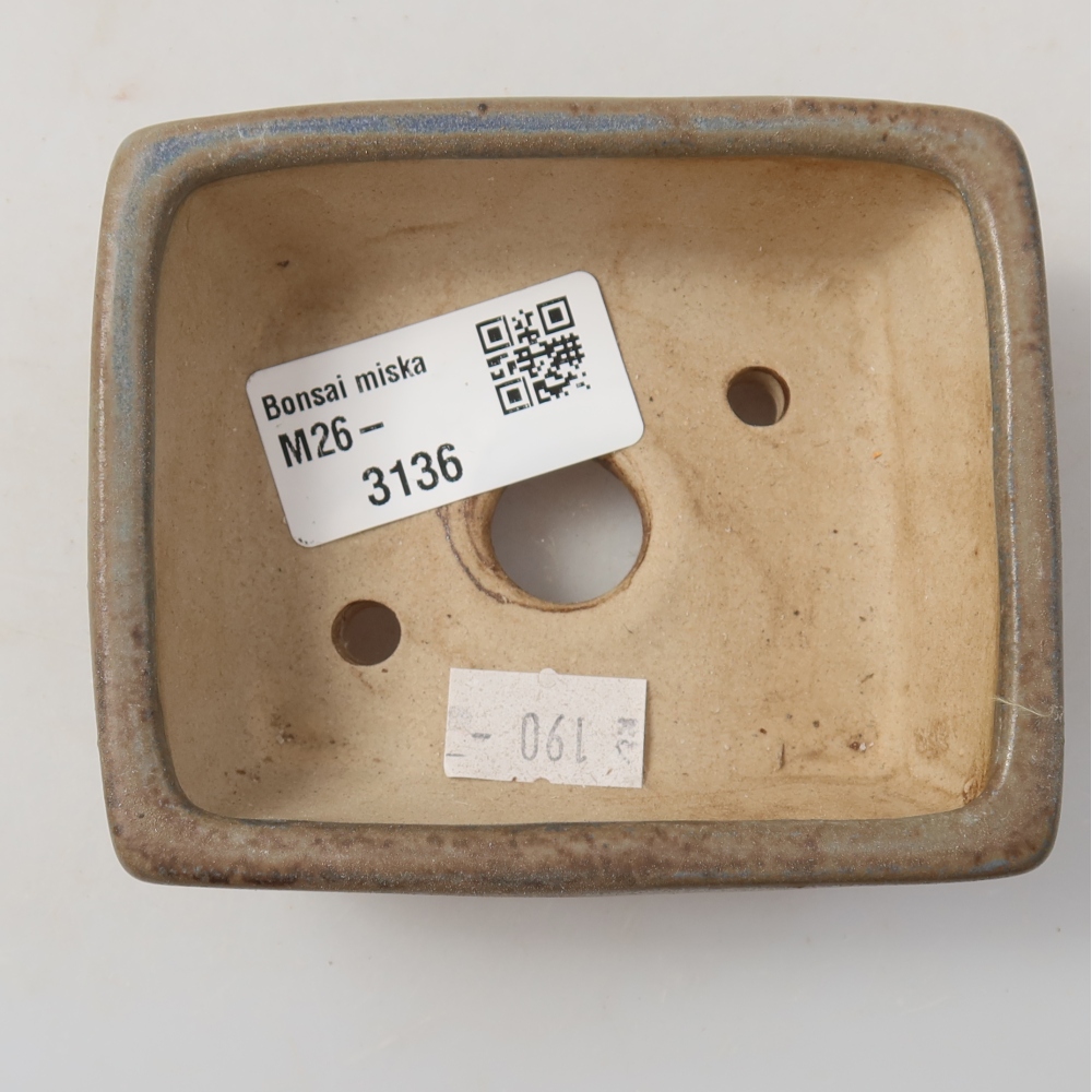 Ceramiczna miska na bonsai 9,5 x 7,5 x 3,5 cm, kolor niebieski