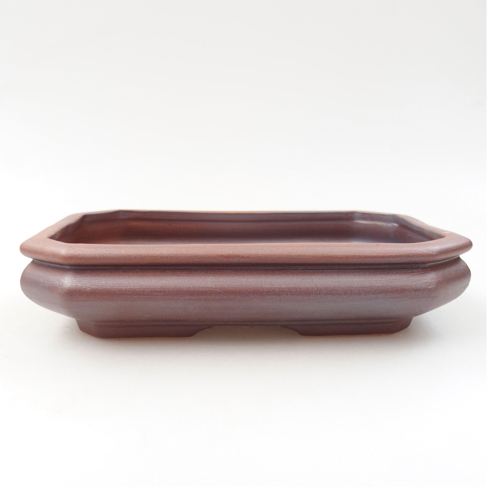 Ceramiczna miska bonsai 18,5 x 13,5 x 4 cm, kolor metaliszny