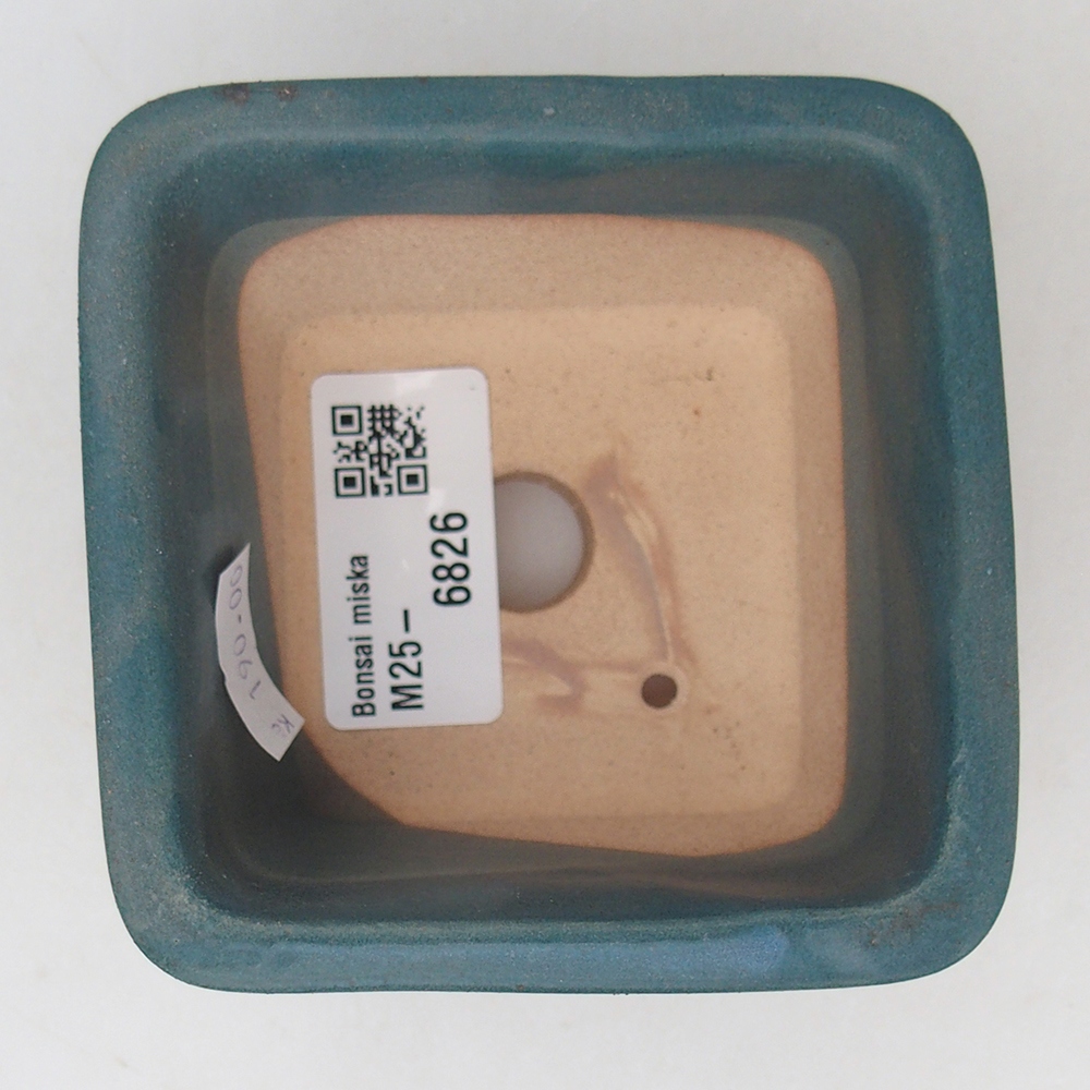 Ceramiczna miska do bonsai 8,5 x 8,5 x 5 cm, kolor niebieski