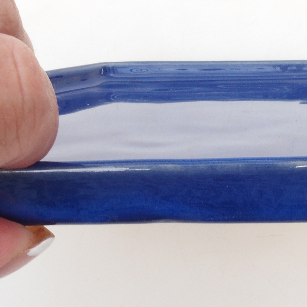 Miska ceramiczna H53 -18,5 x 17 x 1 cm - niebieska