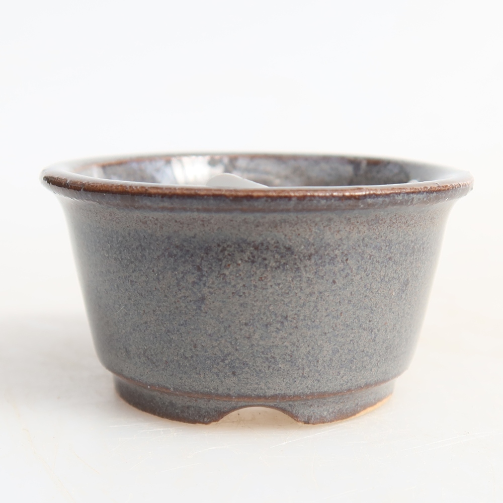 Ceramiczna miseczka do bonsai 4,5 x 4,5 x 2,5 cm, kolor szary