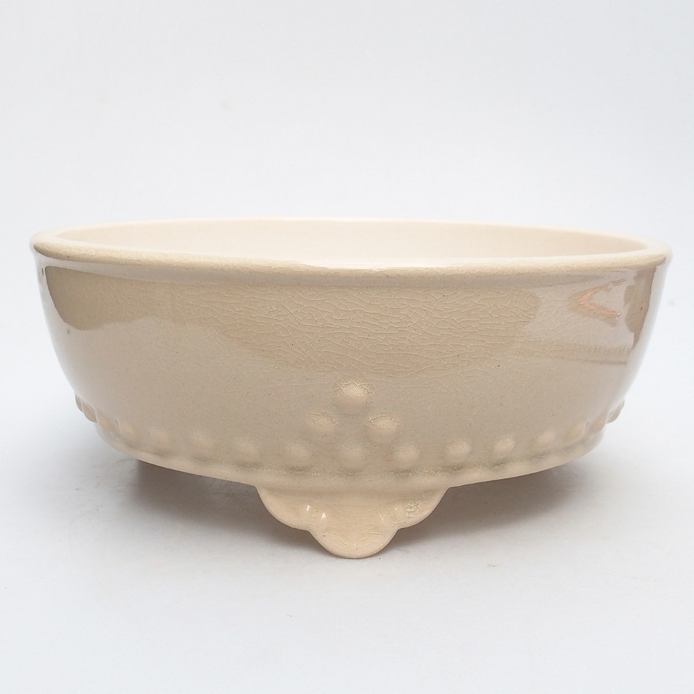 Miska 21 x 21 x 8,5 cm beżowa