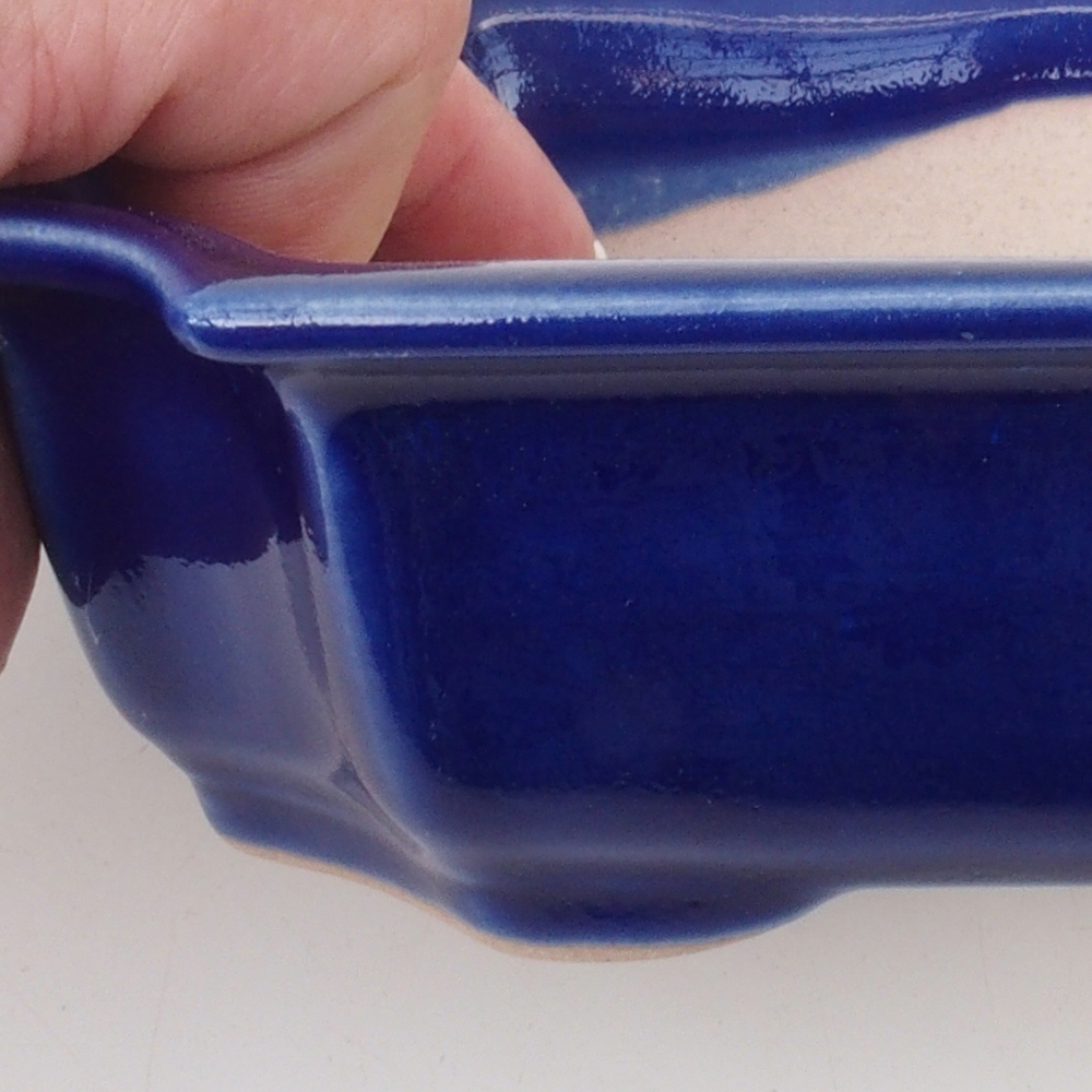 Bonsai bowl H03 - 16,5 x 12 x 4,5 cm. - niebieski