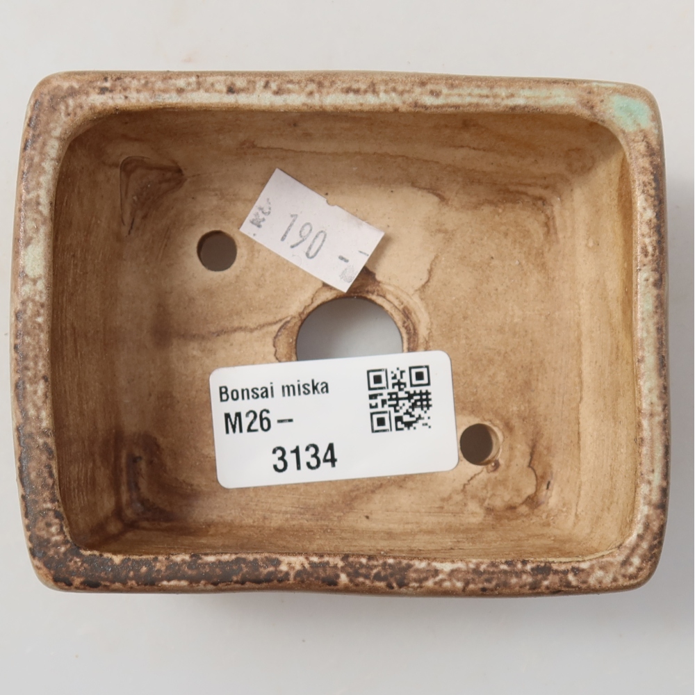 Ceramiczna miska do bonsai 9,5 x 7,5 x 3,5 cm, zielona