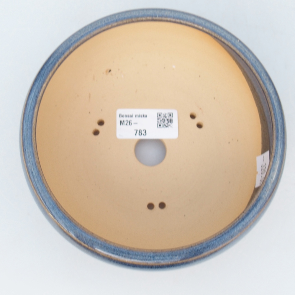 Ceramiczna miska do bonsai 14,5 x 14,5 x 6 cm, kolor niebieski