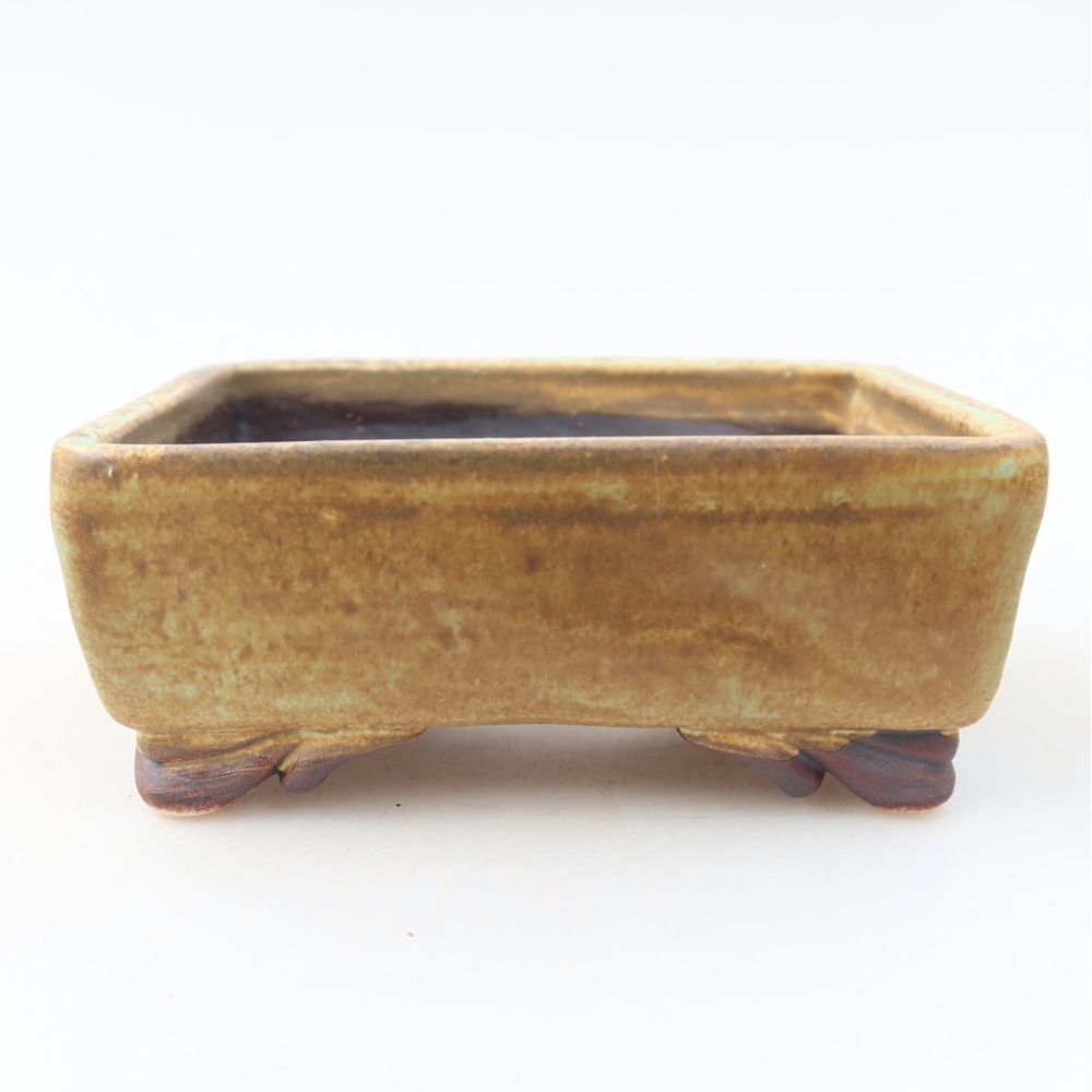 Ceramiczna miska do bonsai 10 x 8 x 4 cm, zielona