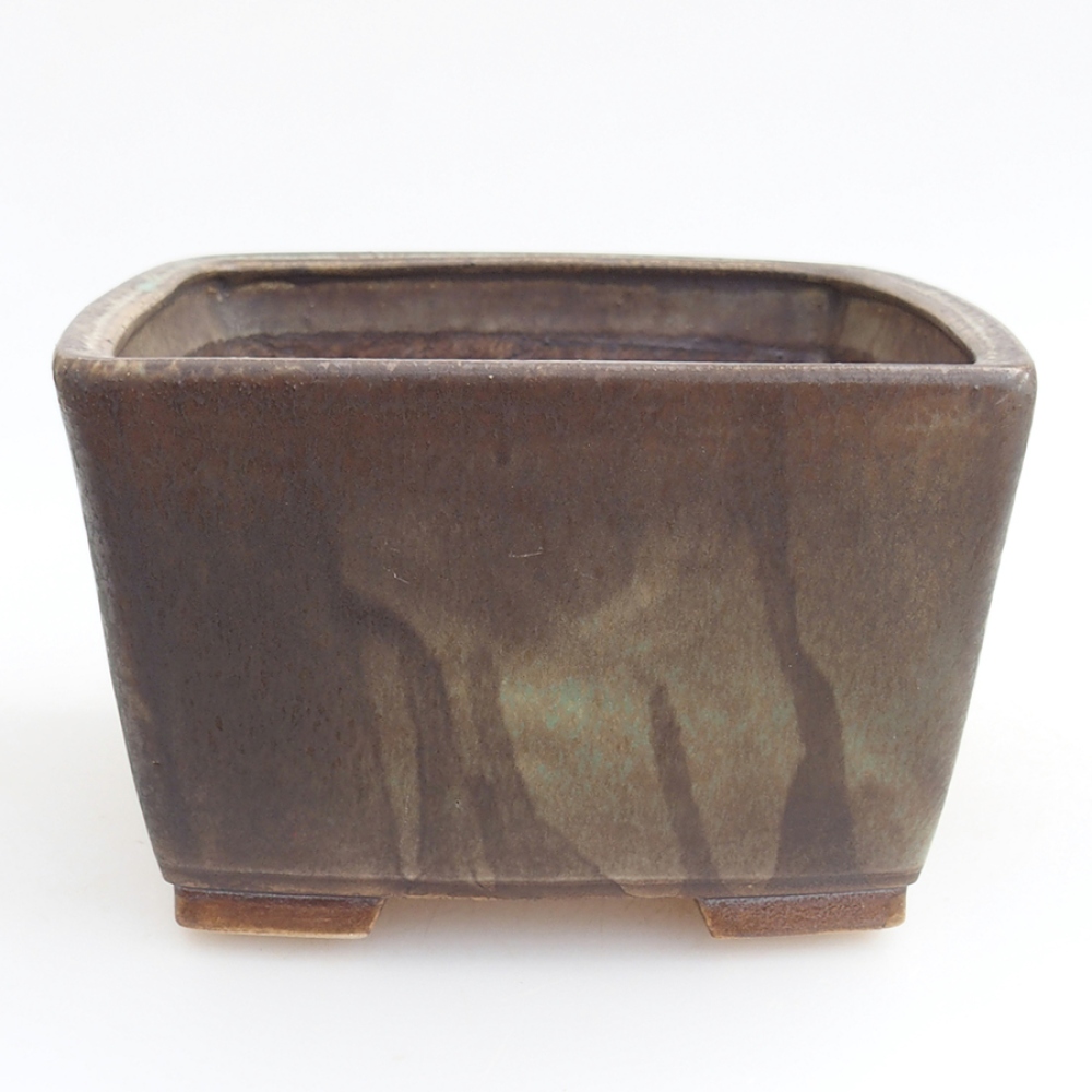 Ceramiczna miska bonsai 15 x 15 x 9,5 cm, kolor zielony