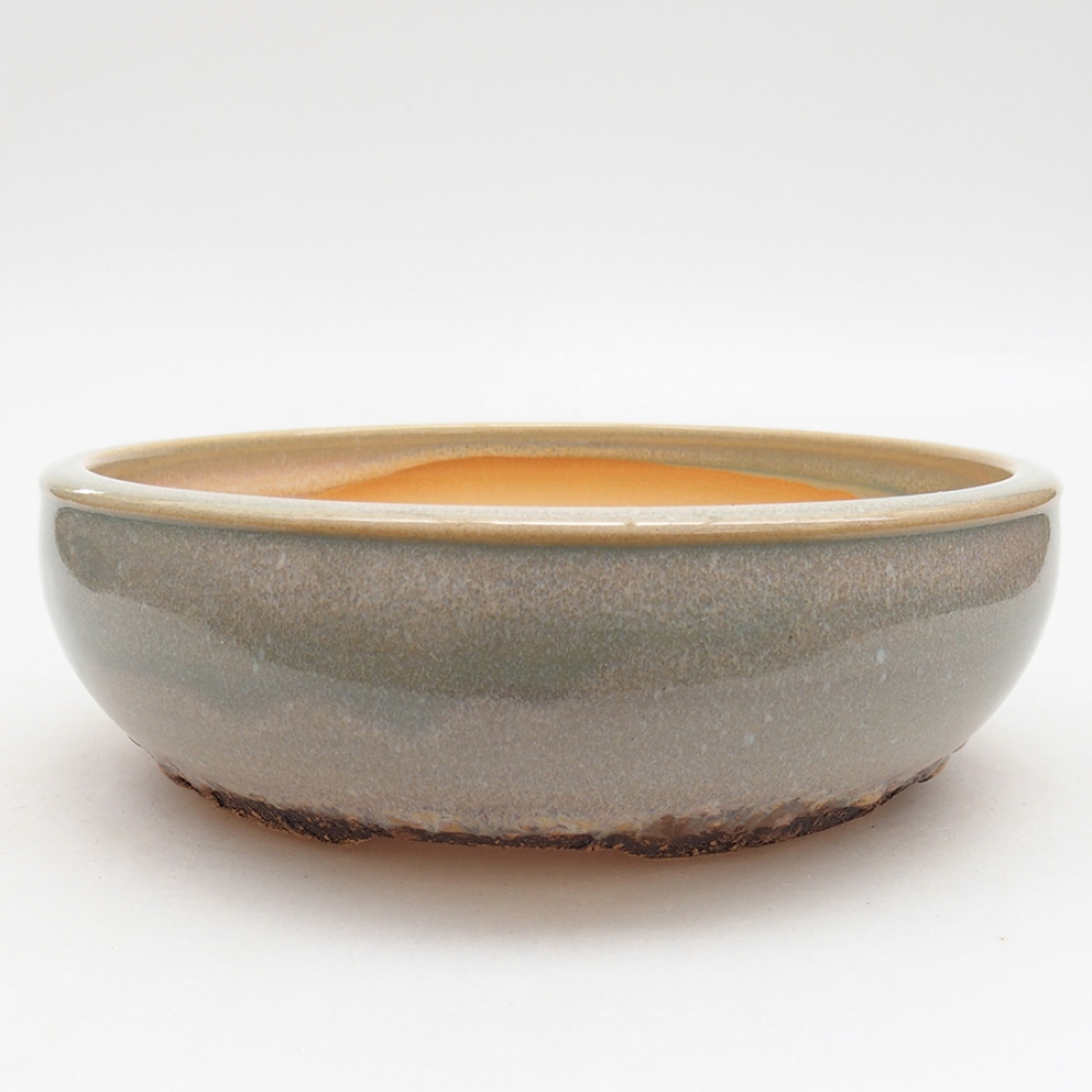 Ceramiczna miska do bonsai 18 x 18 x 6 cm, kolor zielony