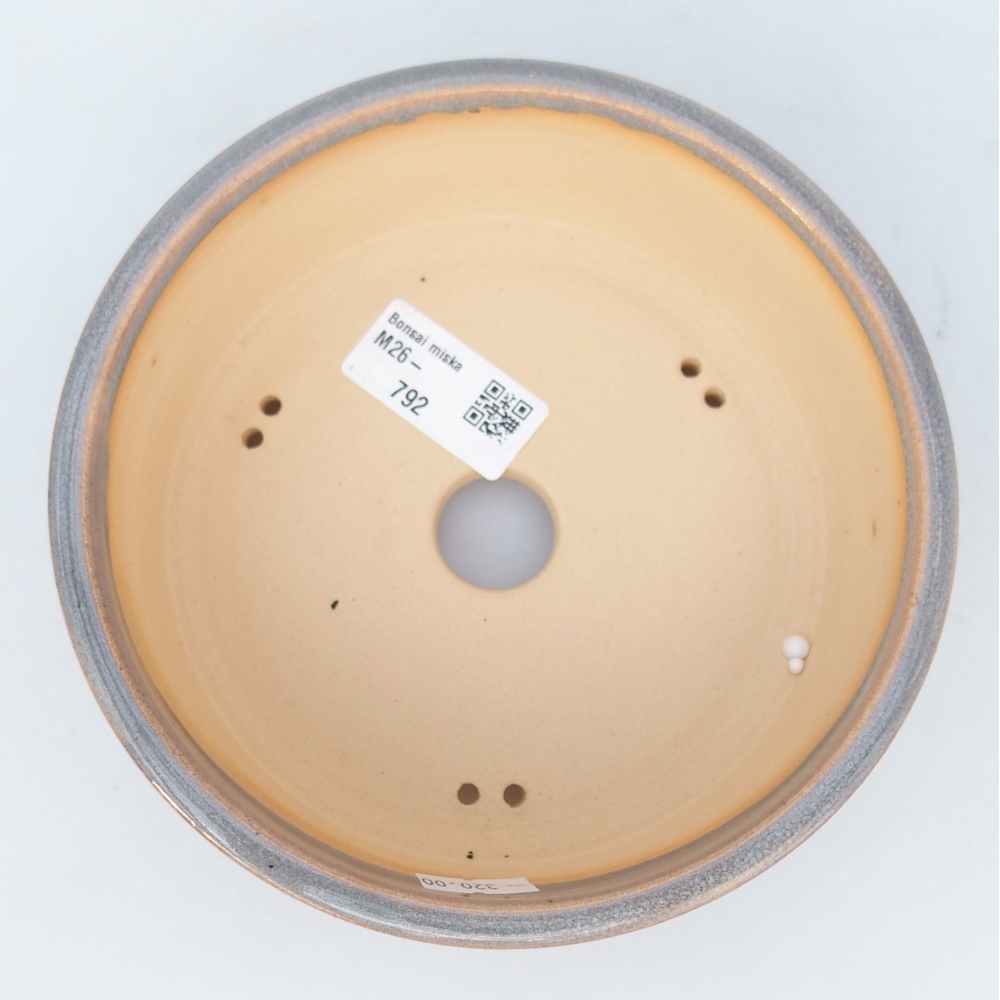 Ceramiczna miska do bonsai 16 x 16 x 5,5 cm, szara