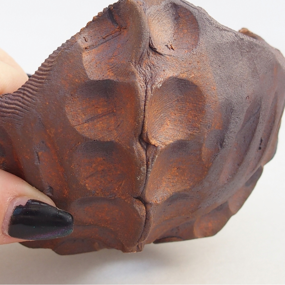 Ceramiczna muszla 11 x 10 x 6,5 cm, kolor brązowy