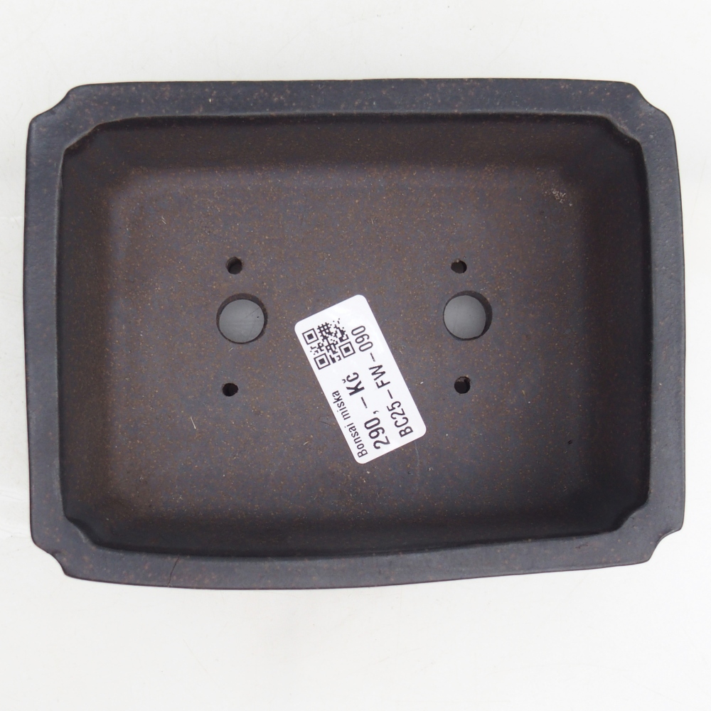 Ceramiczna miska do bonsai 15 x 11,5 x 5 cm, kolor brązowo-ochrowy