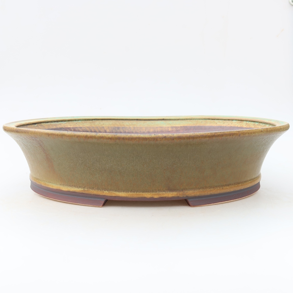 Ceramiczna miska do bonsai 26,5 x 24 x 5,5 cm, zielona
