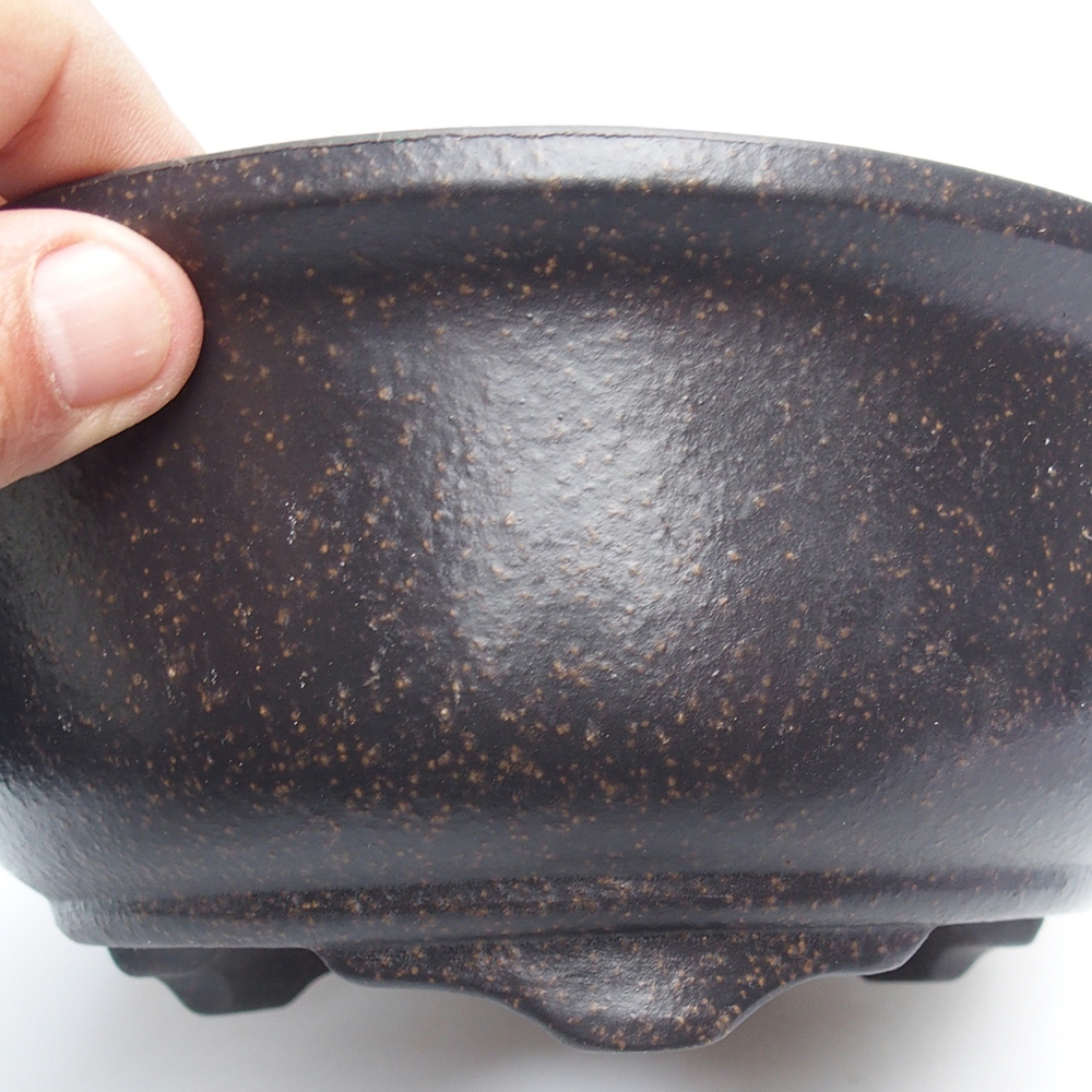 Miska 20 x 20 x 9 cm brązowa ochra