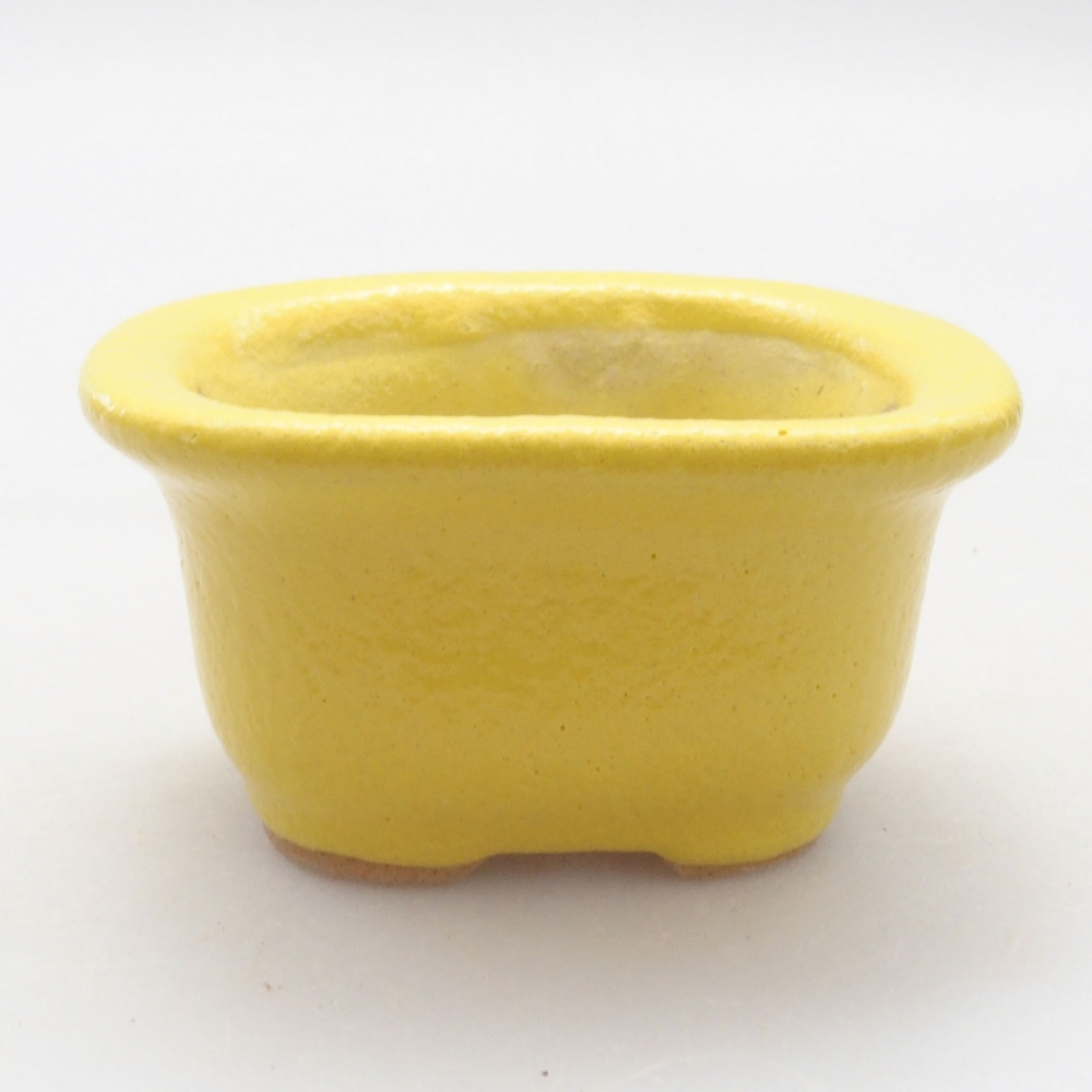 Ceramiczna miska bonsai 5,5 x 4,5 x 3 cm, żółta