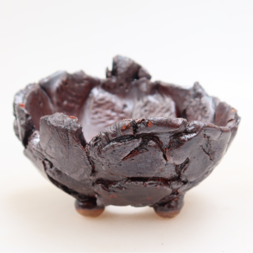 Ceramiczna skorupa  11 x 10,5 x 7 cm, kolor metaliczny