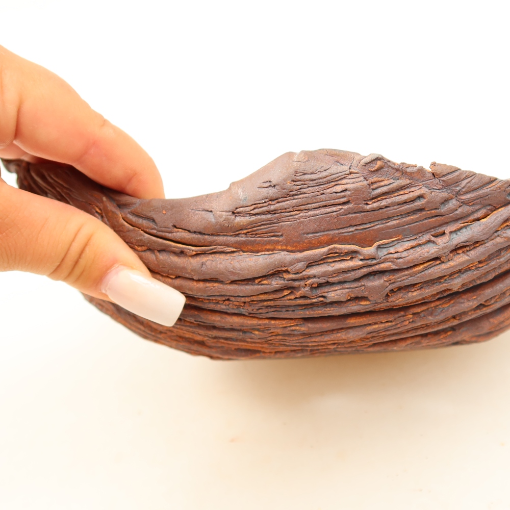 Ceramiczna skorupa  22,5 x 16 x 8 cm, kolor brązowy