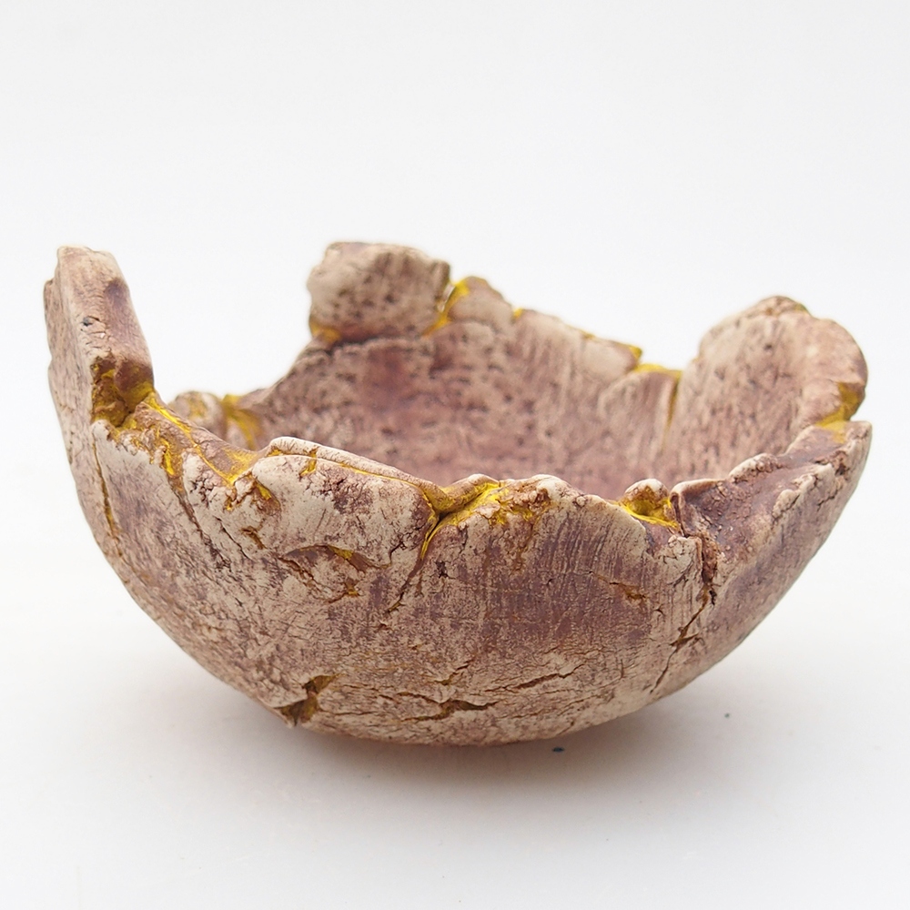 Ceramiczna muszla 9 x 9 x 5,5 cm, żółta