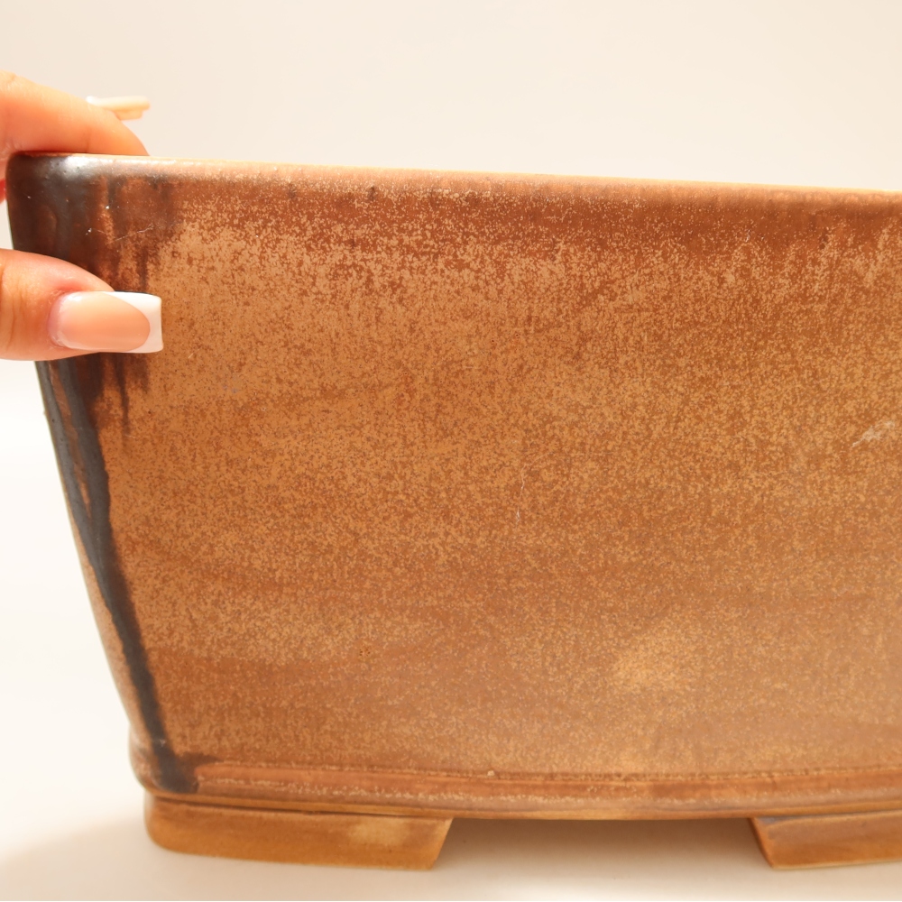 Ceramiczna miska do bonsai 26,5 x 26,5 x 15,5 cm, kolor różowy