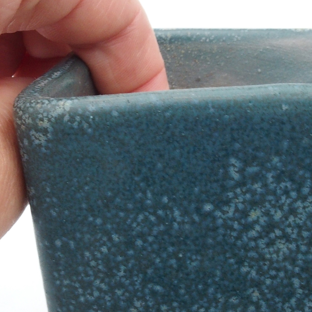 Ceramiczna miska bonsai 8,5 x 8,5 x 10,5 cm, kolor niebieski