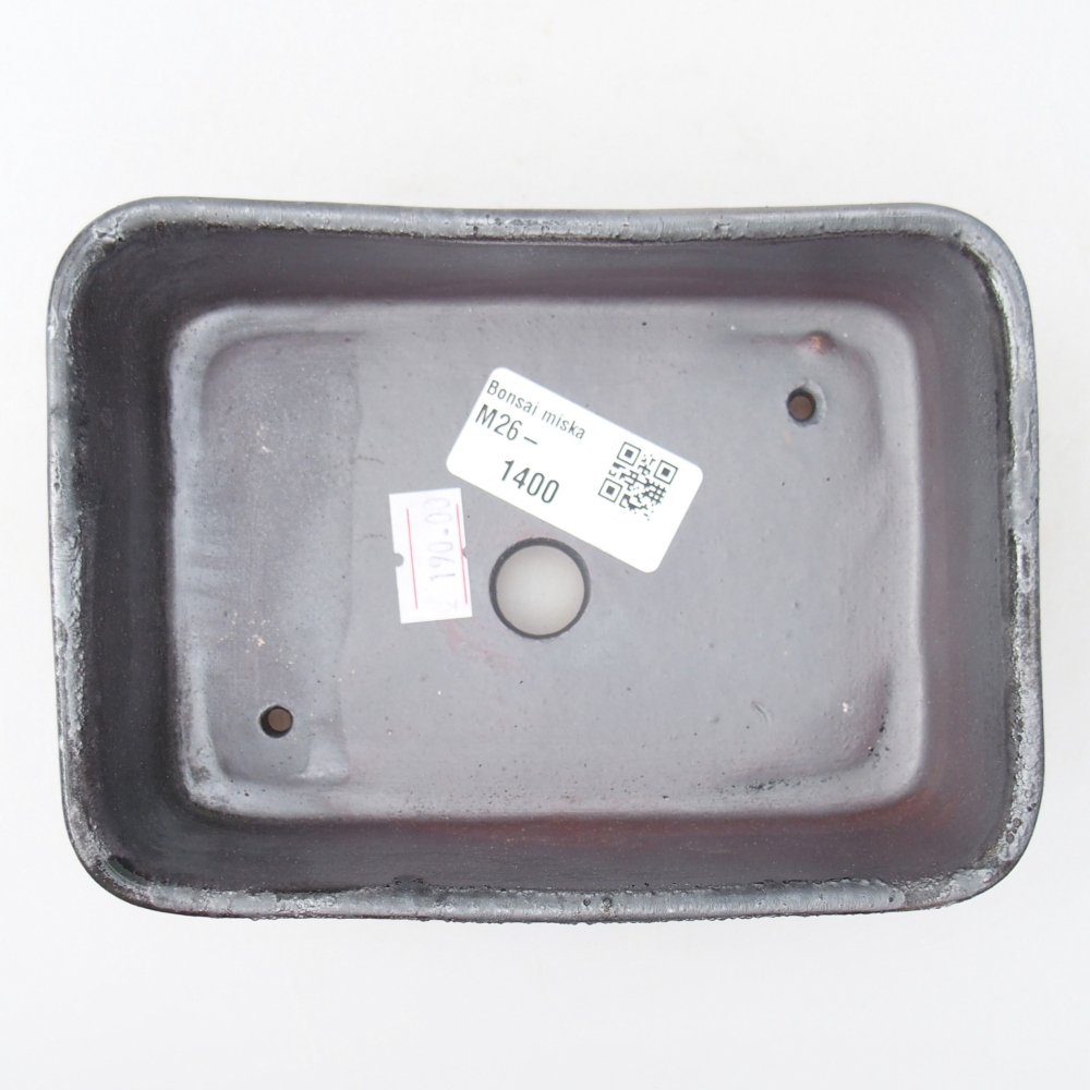 Ceramiczna miska do bonsai 14,5 x 10,5 x 4,5 cm, kolor metaliczny