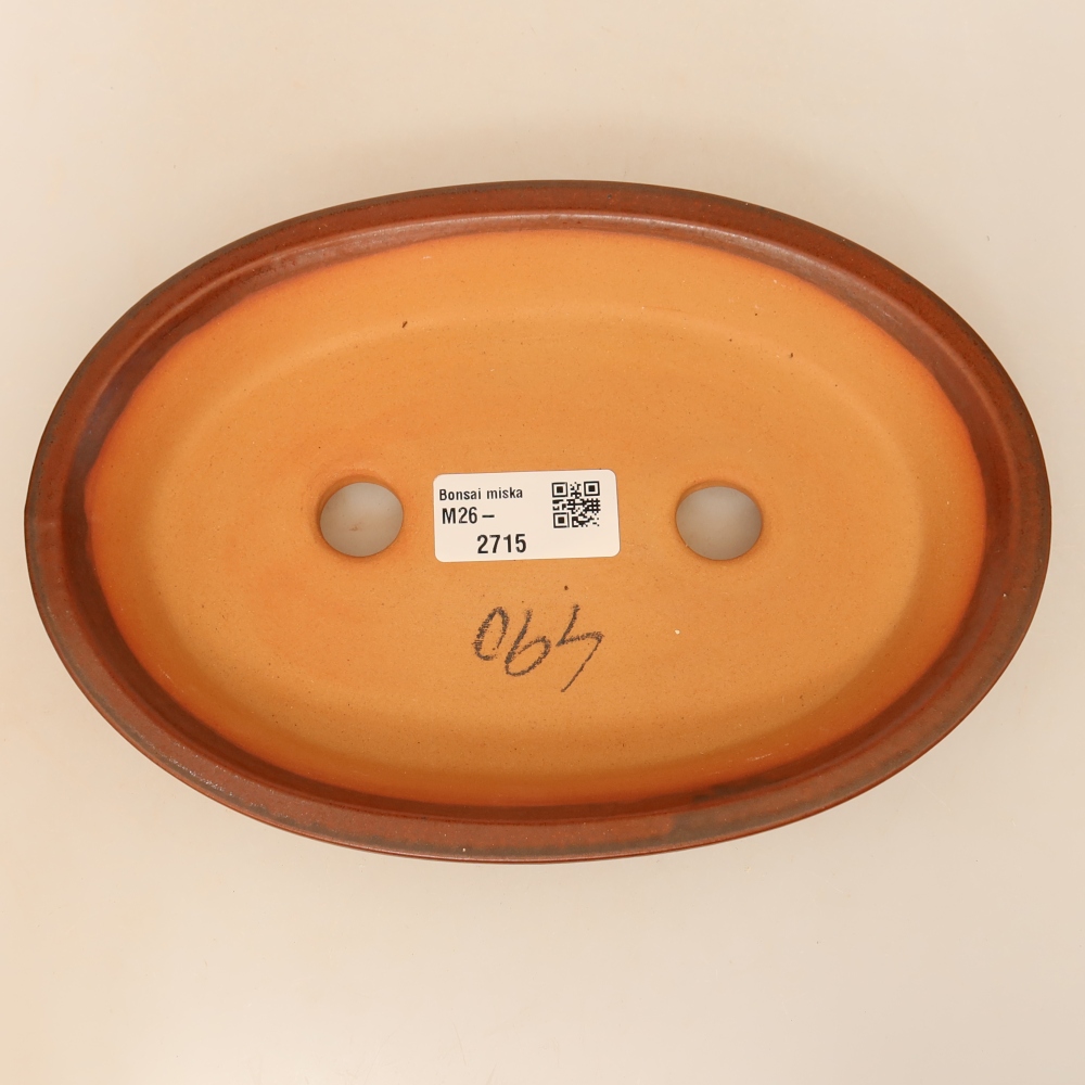 Miska ceramiczna  21 x 14,5 x 3,5 cm, kolor brązowy