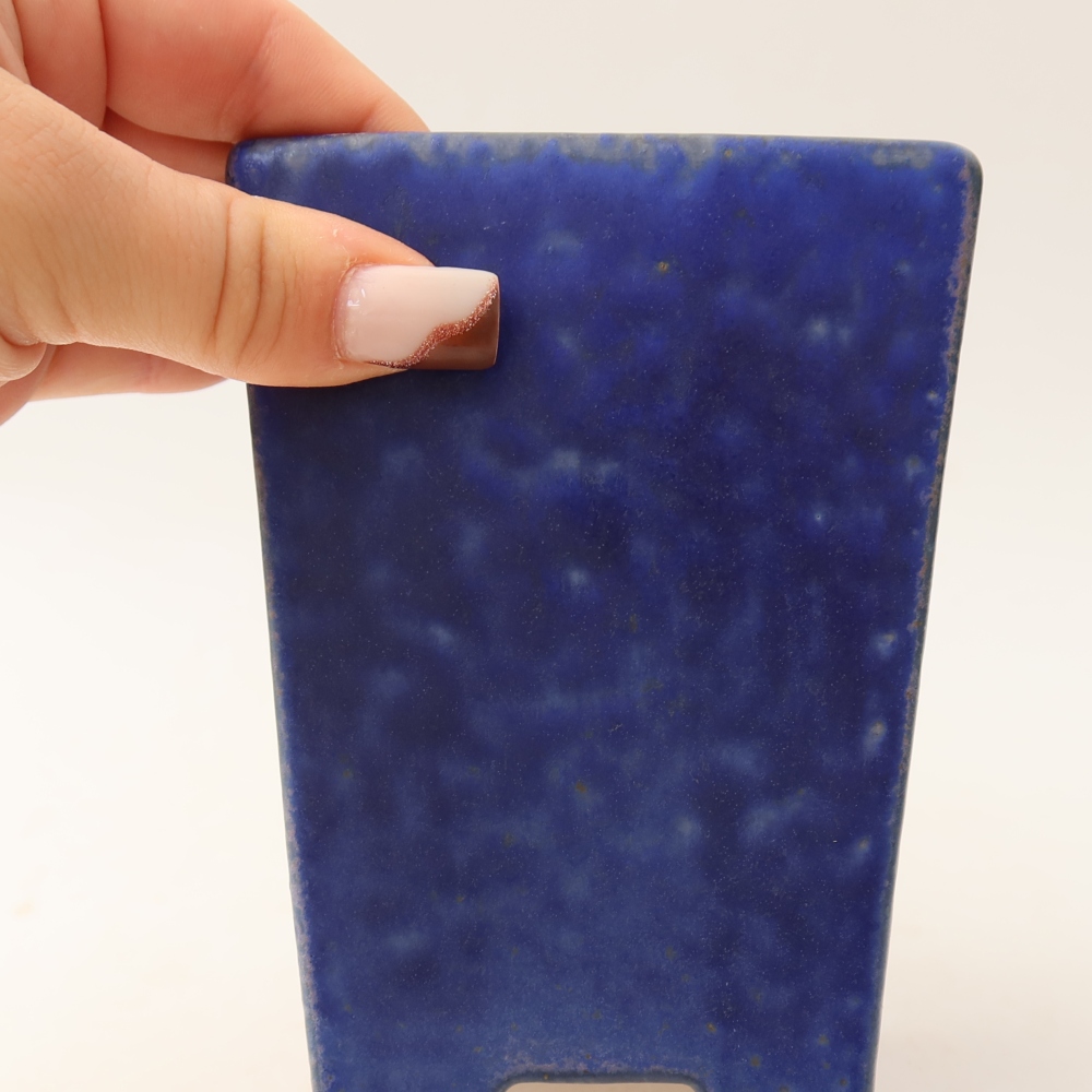 Ceramiczna miska do bonsai 9 x 9 x 12,5 cm, kolor niebieski