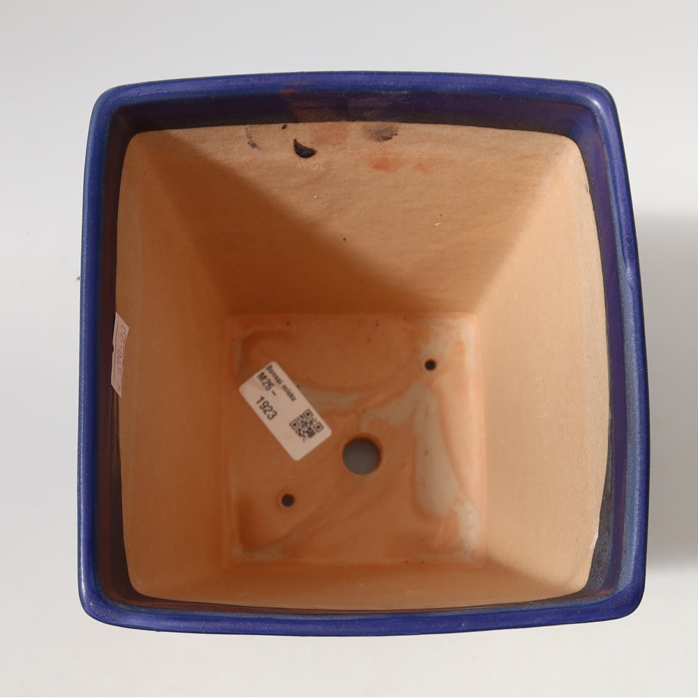 Ceramiczna miska do bonsai 15 x 15 x 19,5 cm, kolor niebieski