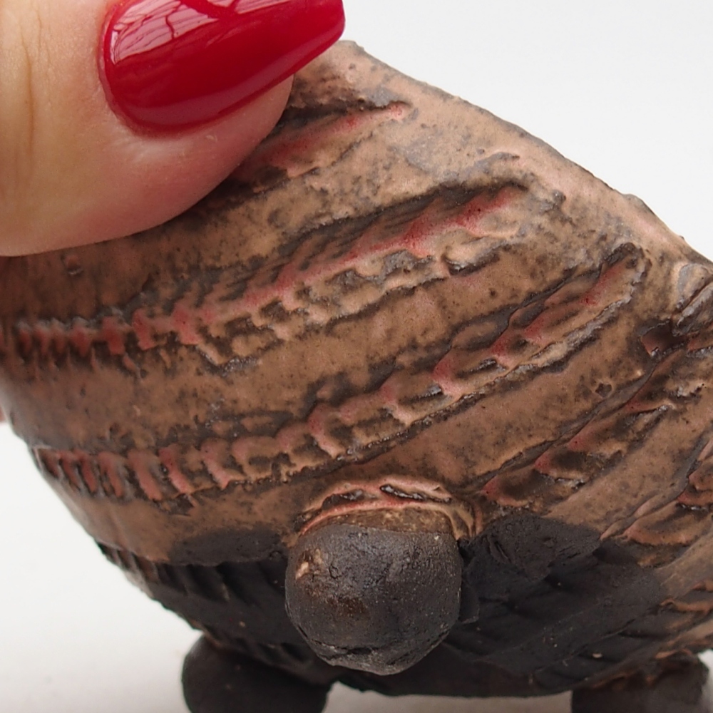 Ceramiczna muszla 8,5 x 8 x 4 cm, kolor różowy
