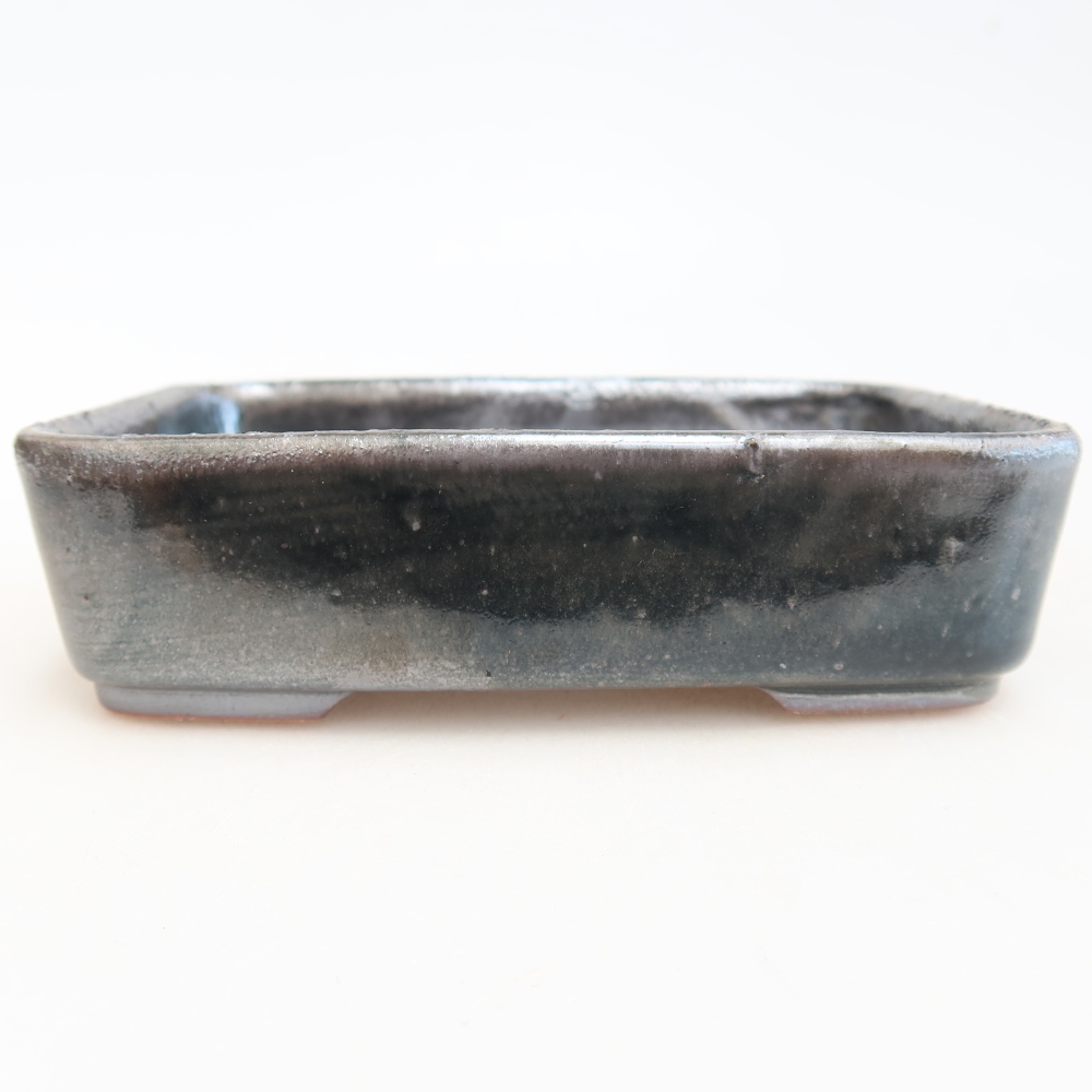 Ceramiczna miska do bonsai 13 x 9,5 x 3,5 cm, kolor metaliczny