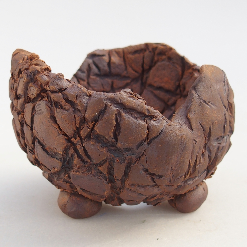 Ceramiczna muszla 8,5 x 8,5 x 6 cm, kolor brązowy