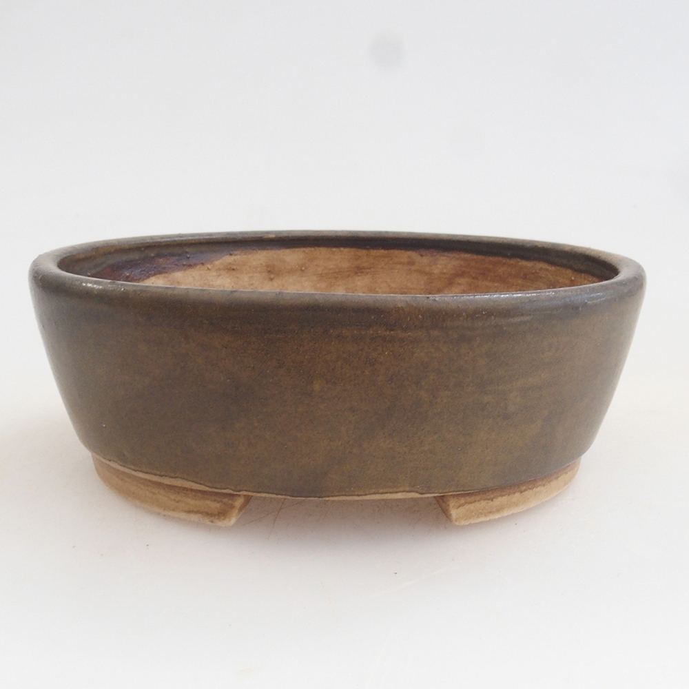 Ceramiczna miska do bonsai 9,5 x 8 x 3 cm, kolor brązowy