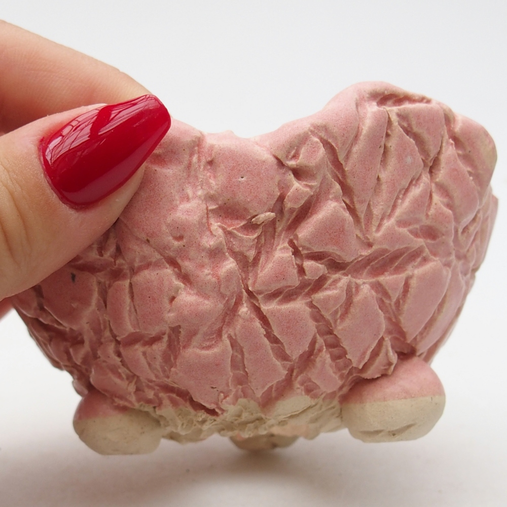 Ceramiczna muszla 9 x 8,5 x 5 cm, kolor różowy