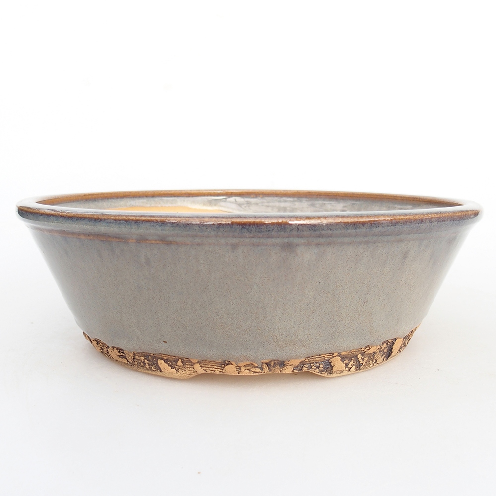Ceramiczna miska do bonsai 20 x 20 x 6,5 cm, szara