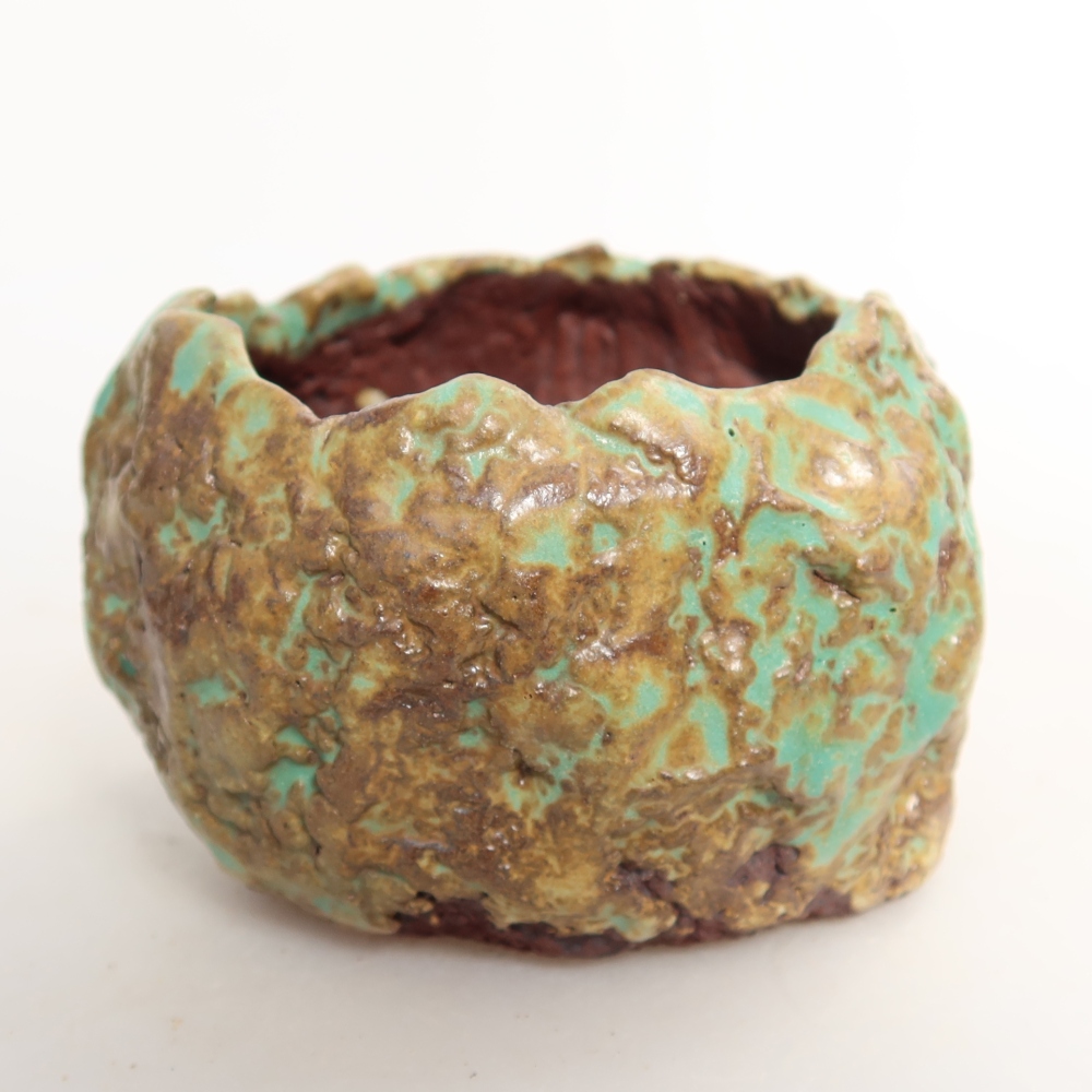 Ceramiczna skorupka  7 x 7 x 5,5 cm, kolor zielony