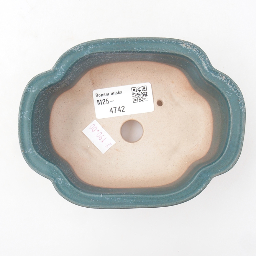 Ceramiczna miska bonsai 13,5 x 10 x 5 cm, kolor niebieski