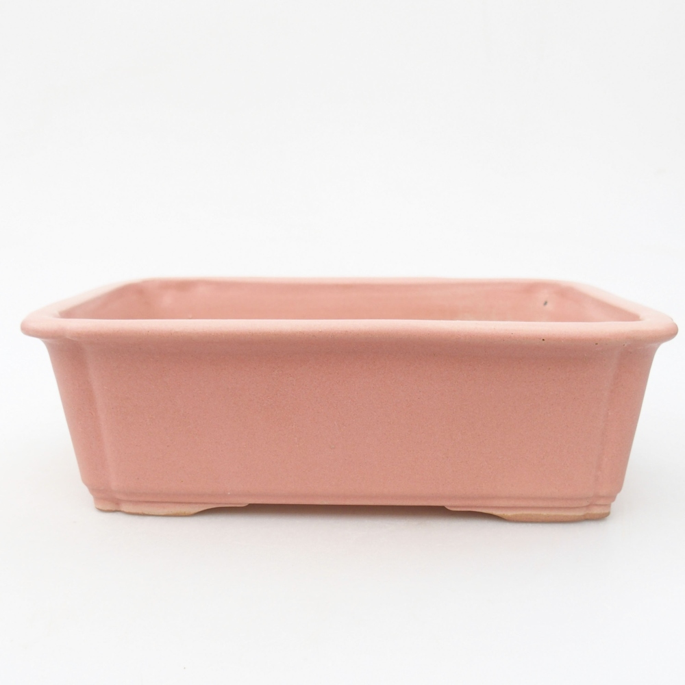 Ceramiczna miska bonsai 20,5 x 15 x 6 cm, kolor różowy