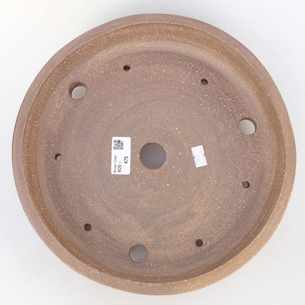 Ceramiczna miska do bonsai 27,5 x 27,5 x 6,5 cm, brązowa