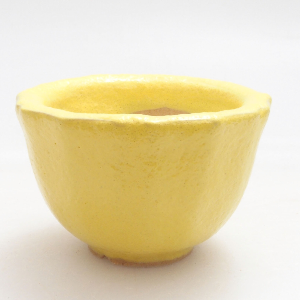 Ceramiczna miska bonsai 5 x 5 x 3 cm, żółta