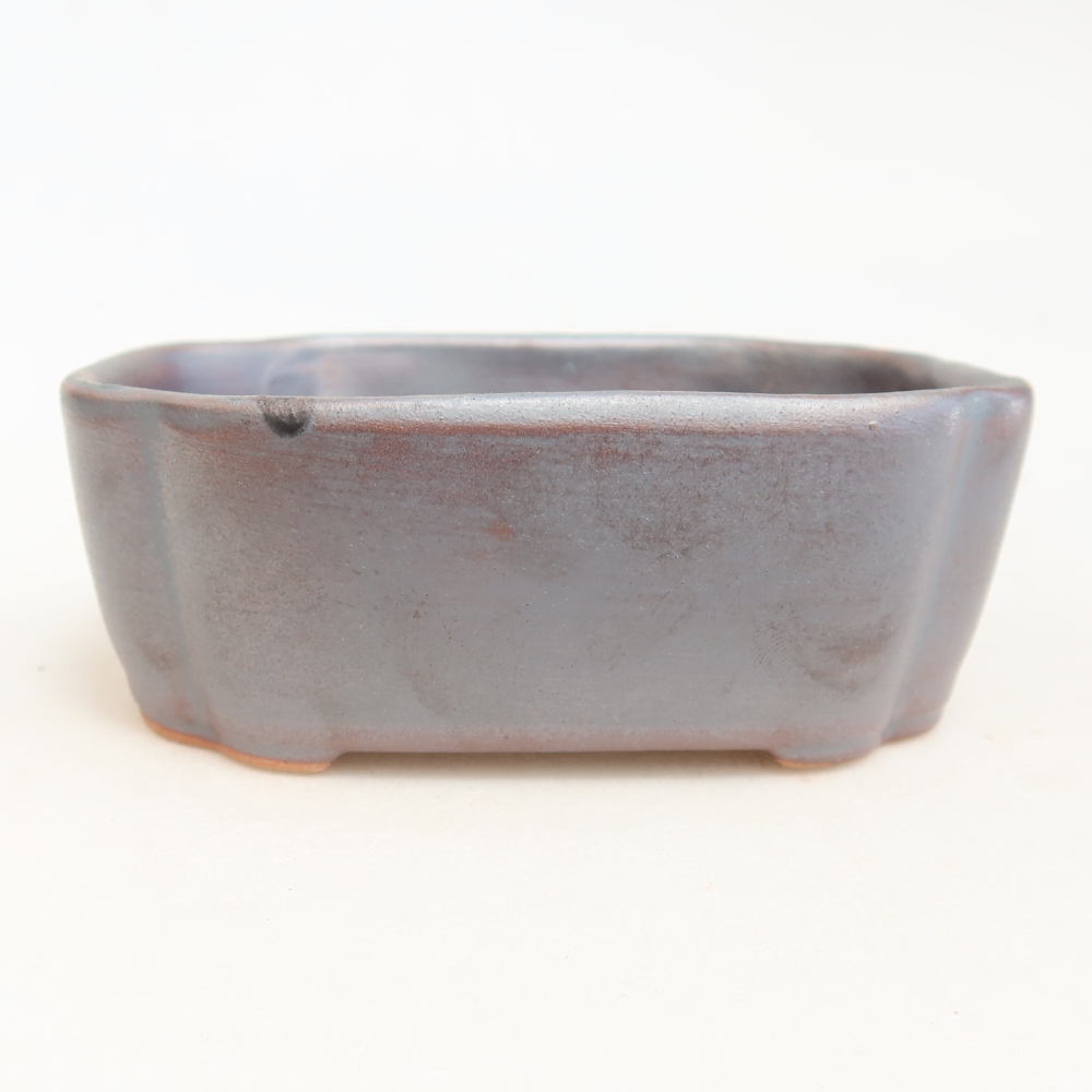 Ceramiczna miseczka do bonsai 12,5 x 10 x 4,5 cm, kolor metaliczny