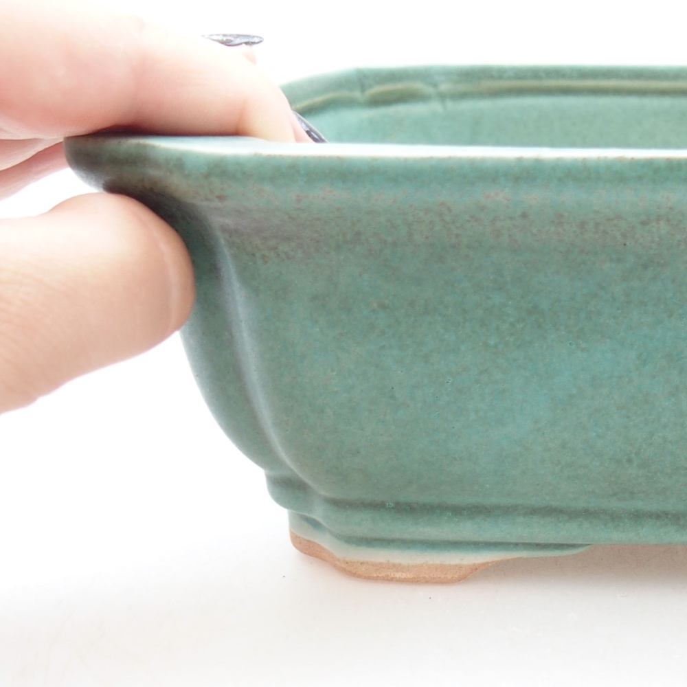 Ceramiczna miska bonsai 27,5 x 21,5 x 7 cm, kolor zielony