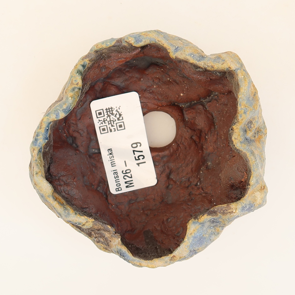 Ceramiczna skorupka  7,5 x 7 x 5,5 cm, kolor niebieski