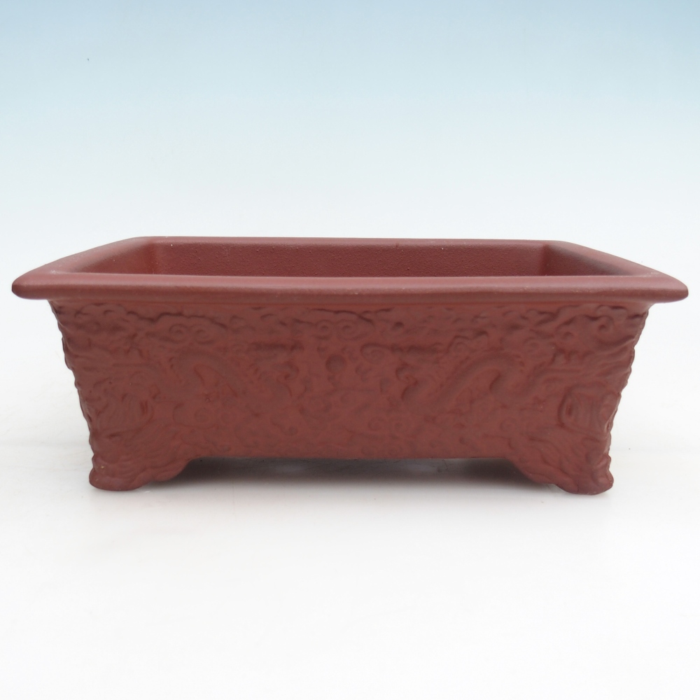 Ceramiczna miska do bonsai 26 x 18,5 x 9 cm, kolor ceglasty