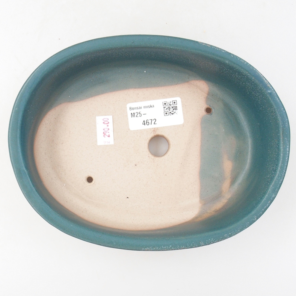 Ceramiczna miska bonsai 18,5 x 14,5 x 5 cm, kolor niebieski