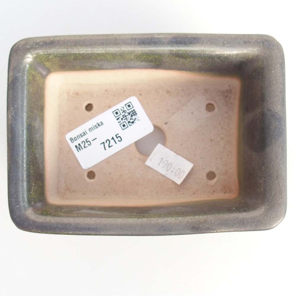 Ceramiczna miska na bonsai 11,5 x 8,5 x 4,5 cm, szara