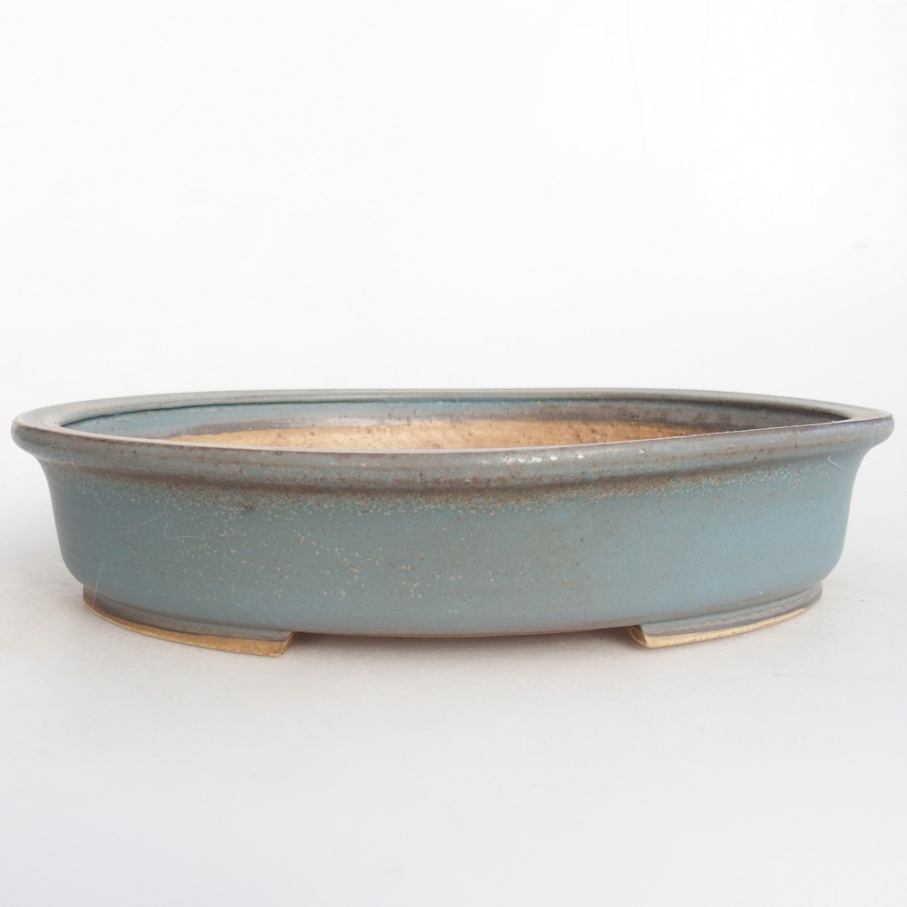 Ceramiczna miska na bonsai 24 x 20,5 x 5 cm, kolor niebieski