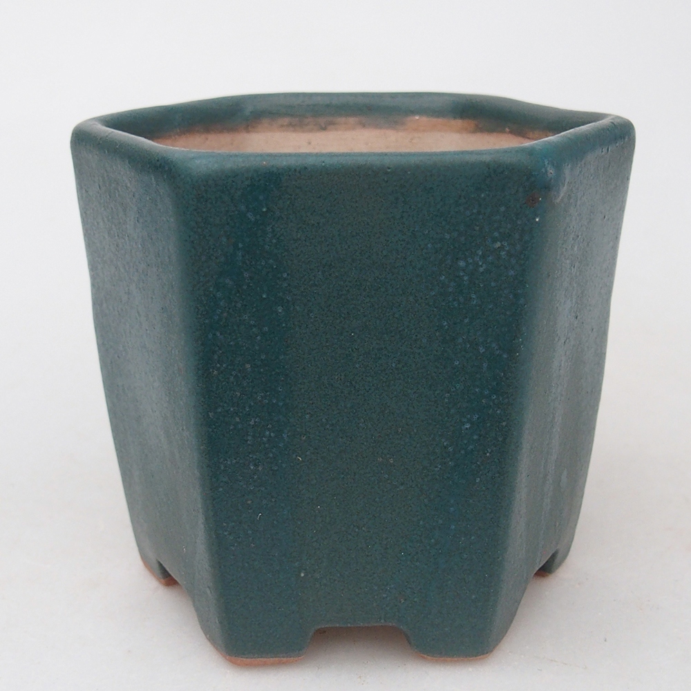 Ceramiczna miska na bonsai 9,5 x 8,5 x 8 cm, kolor niebieski