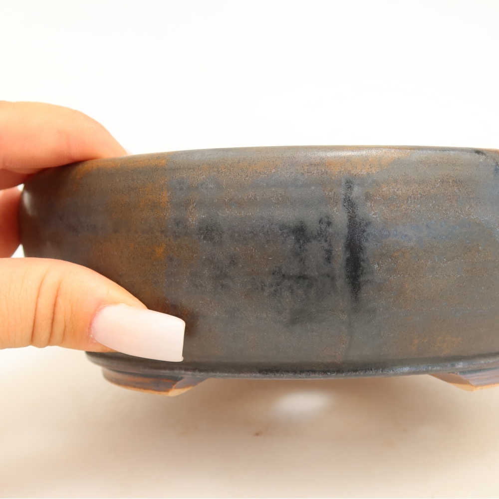 Ceramiczna miska do bonsai 17 x 17 x 5,5 cm, kolor brązowy