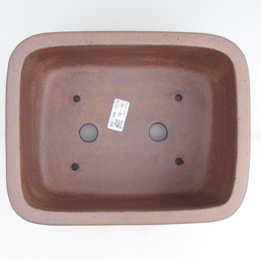 Ceramiczna miska do bonsai 26 x 20,5 x 12 cm, brązowa