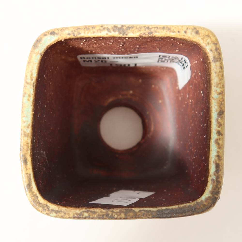 Ceramiczna miska do bonsai 5 x 5 x 6,5 cm, zielona